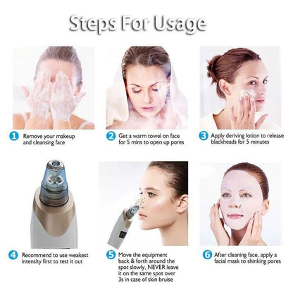 Rechargeable Blackhead Remover Vacuum  Deep Pore Cleaner for Clear Skin